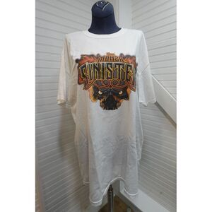 Vintage Team Monza Sinister Racing Car Tshirt  size large UNISEX Y2K Retro Biker